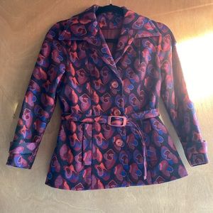 Vintage mod/psychedelic jacket with belt.